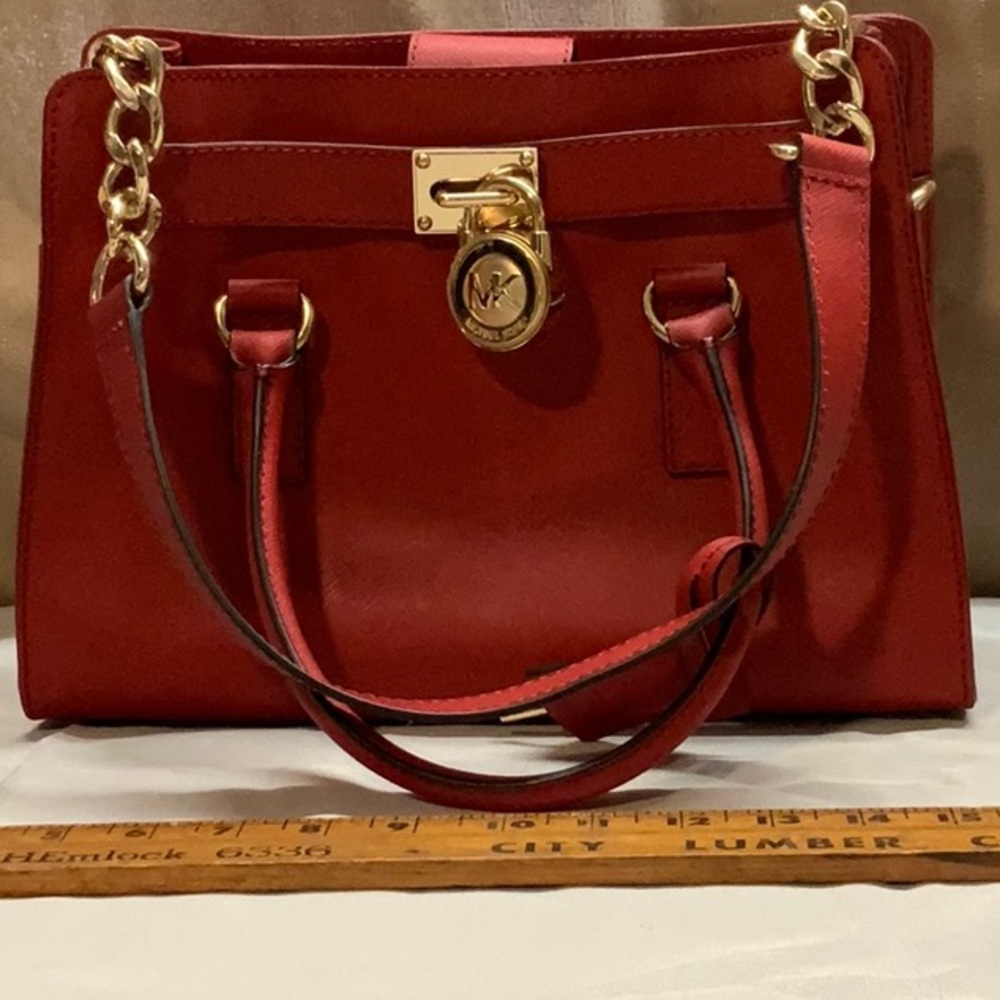 Michael Kors Hamilton west Sexy red bag 13x10x6